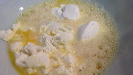 оладьи яблочно-кабачковые с творогом