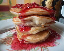 Овсяные оладушки с яблоком и корицей