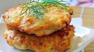 Простые оладьи из курицы