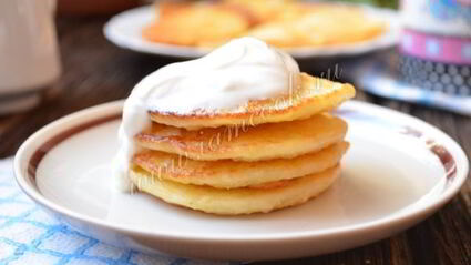 пшенные оладьи с творогом