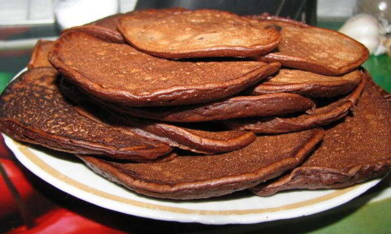 Рецепт шоколадные оладьи