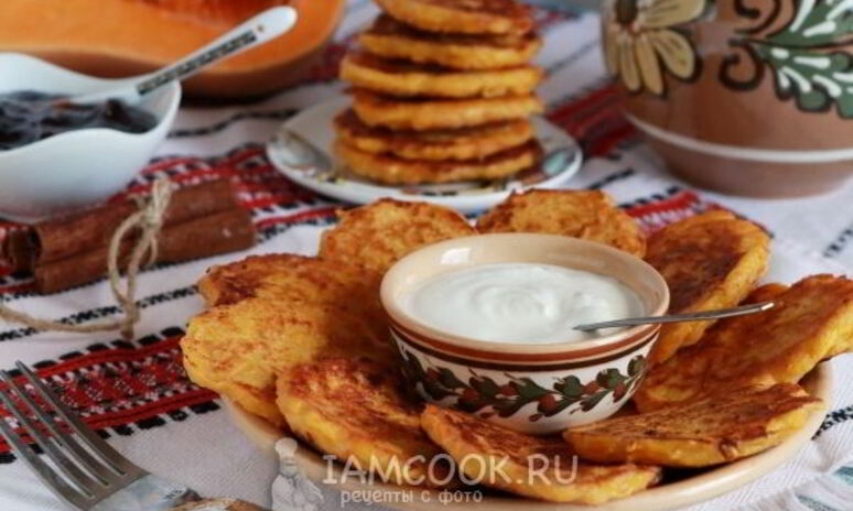 Рецепт тыквенные оладьи с сырой тыквой