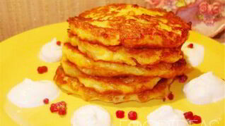 Тыквенные оладьи с творогом