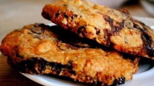 Банановое печенье с шоколадом