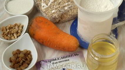 морковное печенье с овсяными хлопьями
