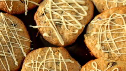 овсяное печенье с изюмом и белым шоколадом