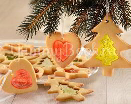 Песочное печенье с витражами