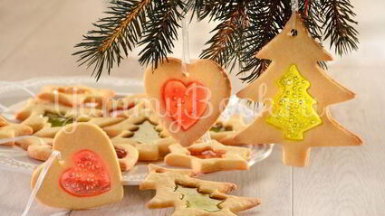 песочное печенье с витражами