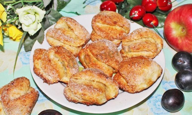 Рецепт сахарное печенье творожное треугольники