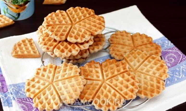 Рецепт вафельное печенье