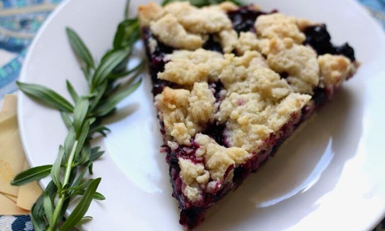Рецепт черничный пирог с иссопом