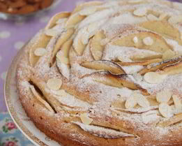 Датский миндальный пирог с яблоками