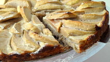 диетический яблочный пирог с овсянкой и йогуртом