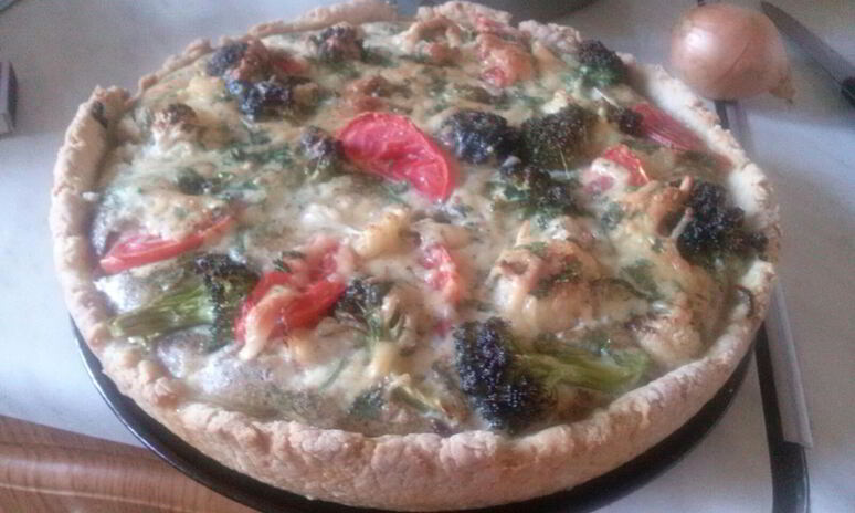 Рецепт киш с курицей и цукини