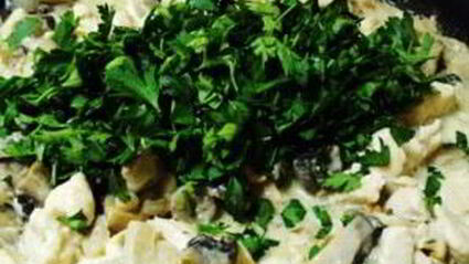 курник с курицей и грибами