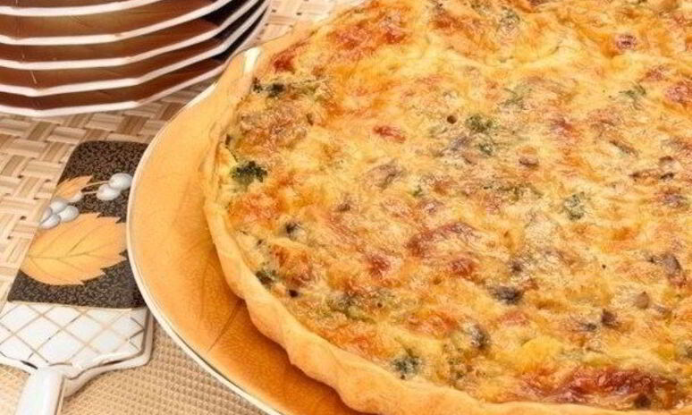 Рецепт лоранский пирог курицей, грибами и брокколи