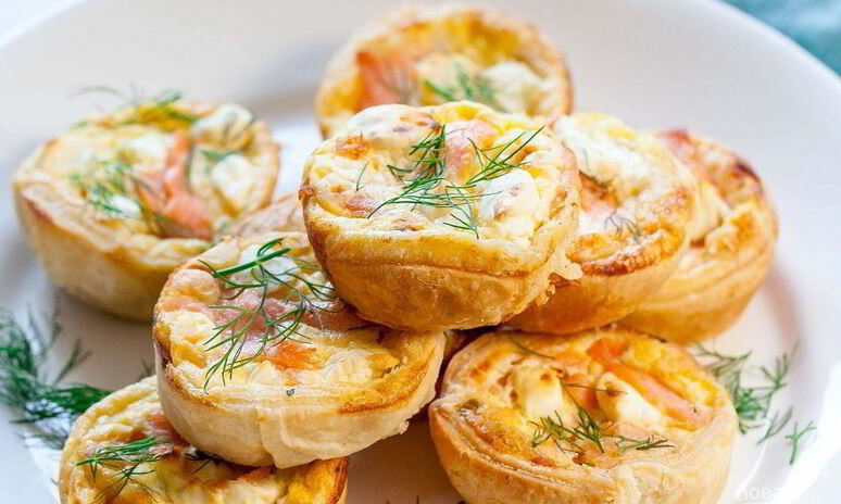 Рецепт мини-киш с лососем