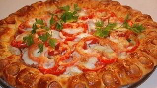 Нарядный пирог с курицей