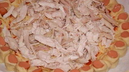 нарядный пирог с курицей