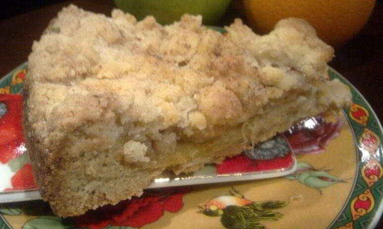 Рецепт песочный пирог с фруктами и фундуком