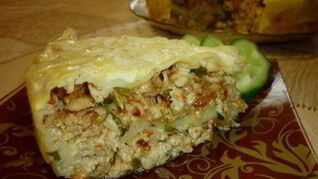 Пирог из лаваша в мультиварке