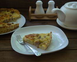 Пирог с курицей и цукини