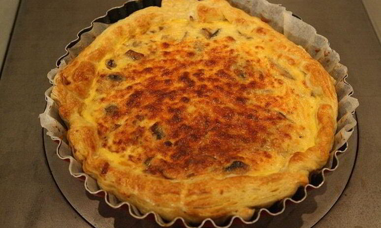 Рецепт пирог с сыром и грибами