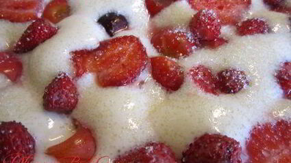 пирог творожно-ягодный на бисквитном тесте