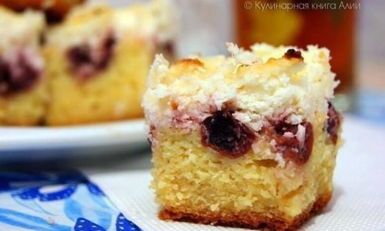 Рецепт пирог вишневый шик