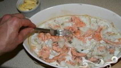 рыбный пирог с сыром