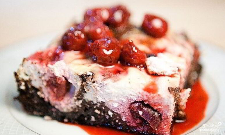 Рецепт шоколадно-творожный пирог