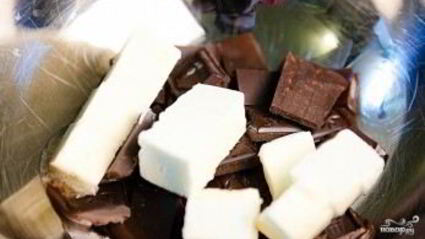 шоколадно-творожный пирог