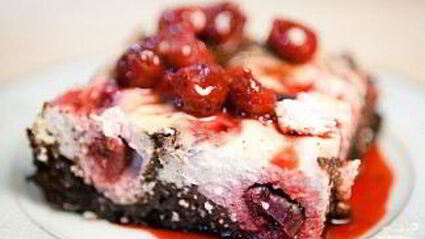 шоколадно-творожный пирог