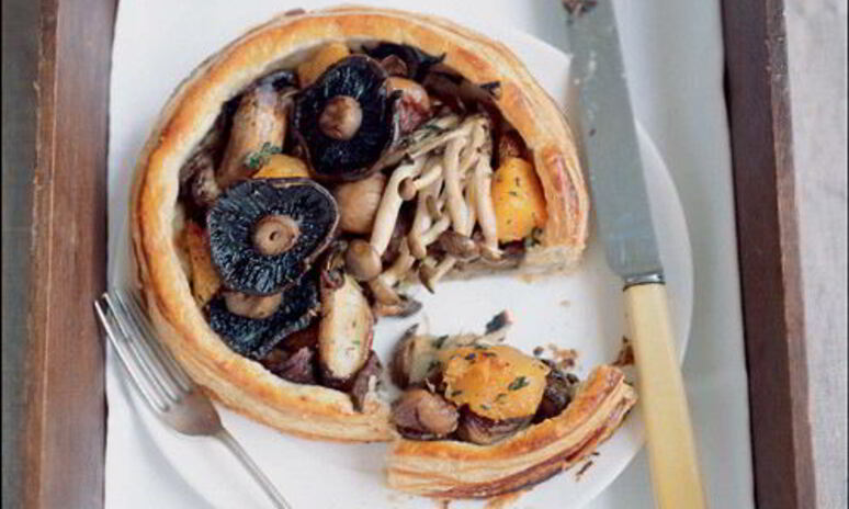 Рецепт слоеный пирог с грибами