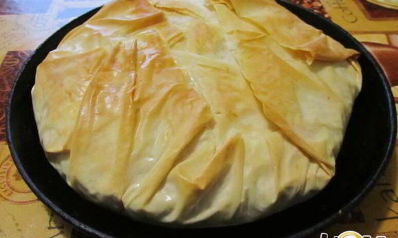 Рецепт слоеный пирог с курицей