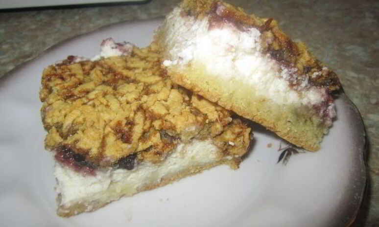 Рецепт творожный тертый пирог