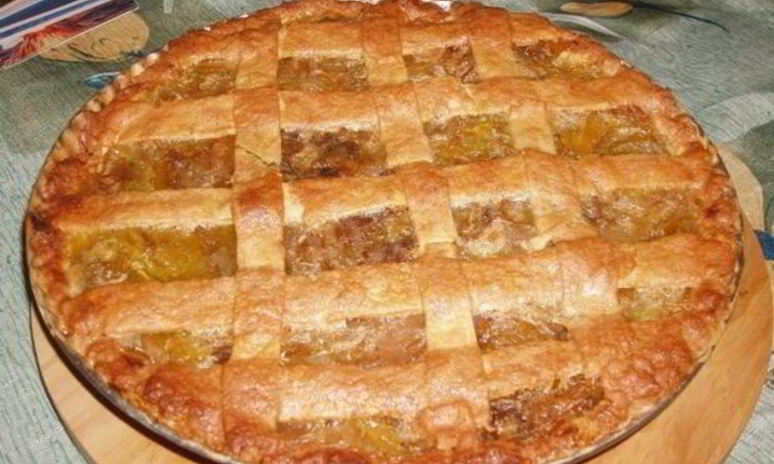 Рецепт тыквенно яблочный пирог на сметане с корицей