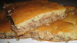 Заливной рыбный пирог