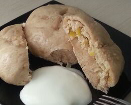 Паровые пирожки с курицей и медом