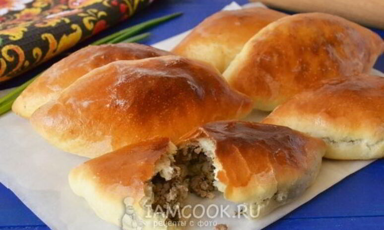 Рецепт печеные пирожки с мясом