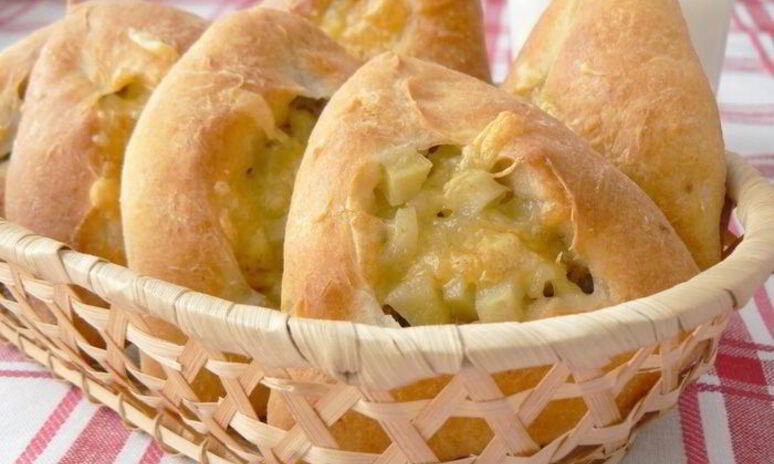 Рецепт пирожки из творожного теста с мясом и картошкой