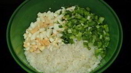 пирожки с рисом и яйцом