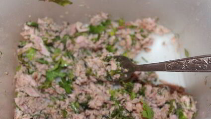 закусочные пирожки с тунцом и сыром джюгас