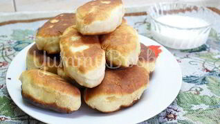 Жареные пирожки из теста на рассоле