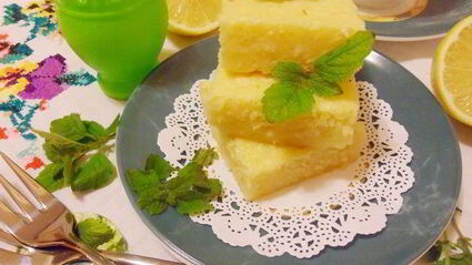 лимонно-мятное пирожное