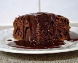 Необычное шоколадное пирожное