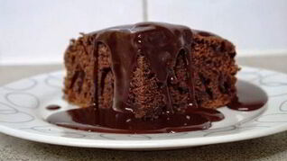 Необычное шоколадное пирожное