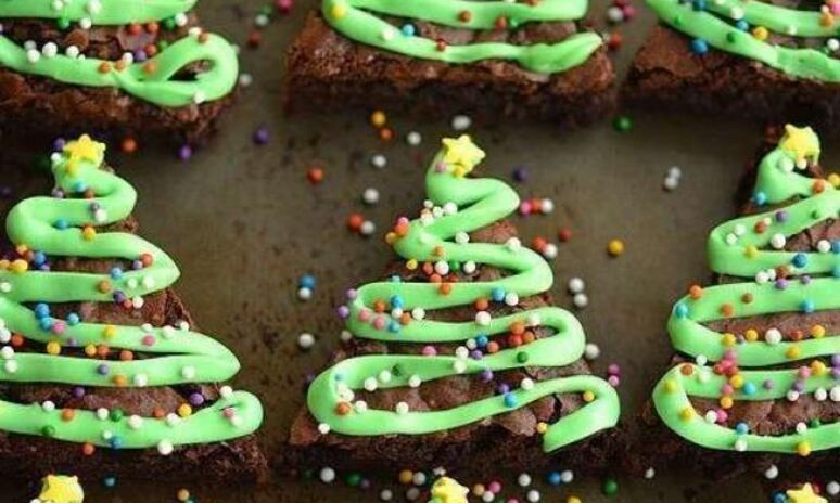 Рецепт пирожное брауни елочка