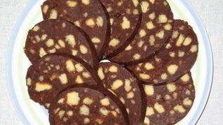 Пирожное Колбаска из печенья