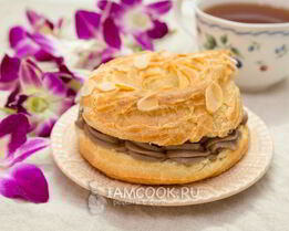 Пирожное Пари-Брест с кофейным кремом